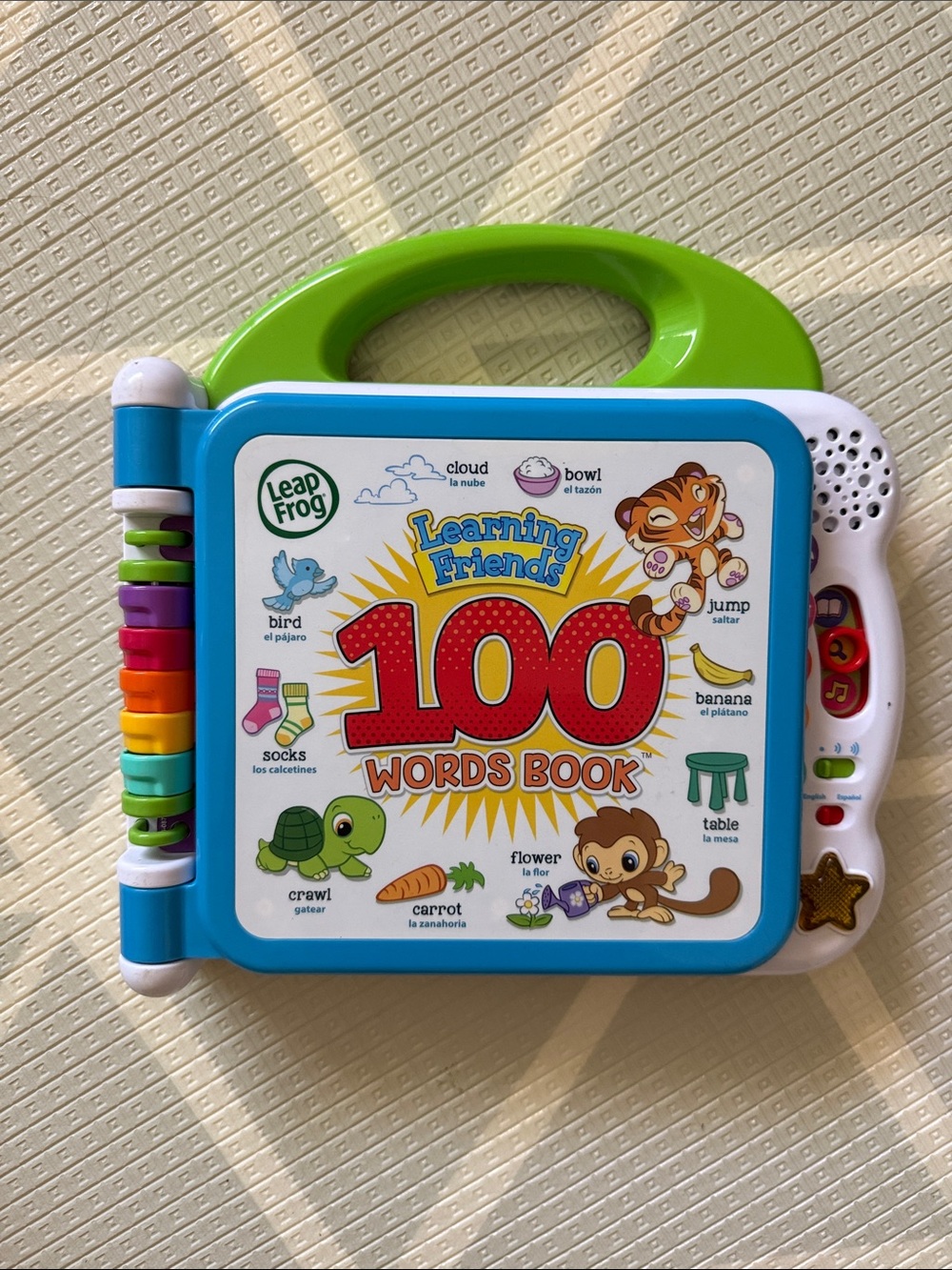 Learning Friends 100 Words Book - Green & Blue. Excellent Used Condition